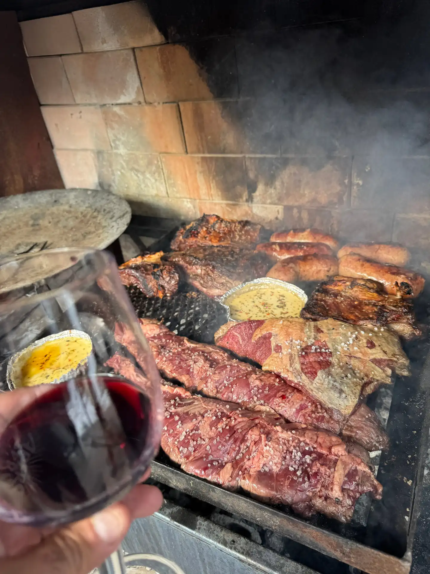 Bariloche asado — grilled meat, wine and long dinners after a ski day